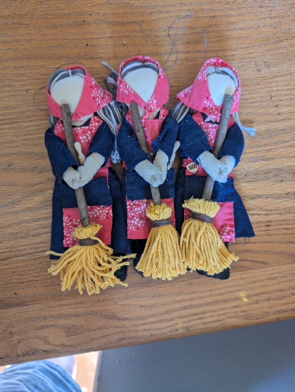 Hand Sewn Kitchen Witch Hanging Decor, 8 Inch
